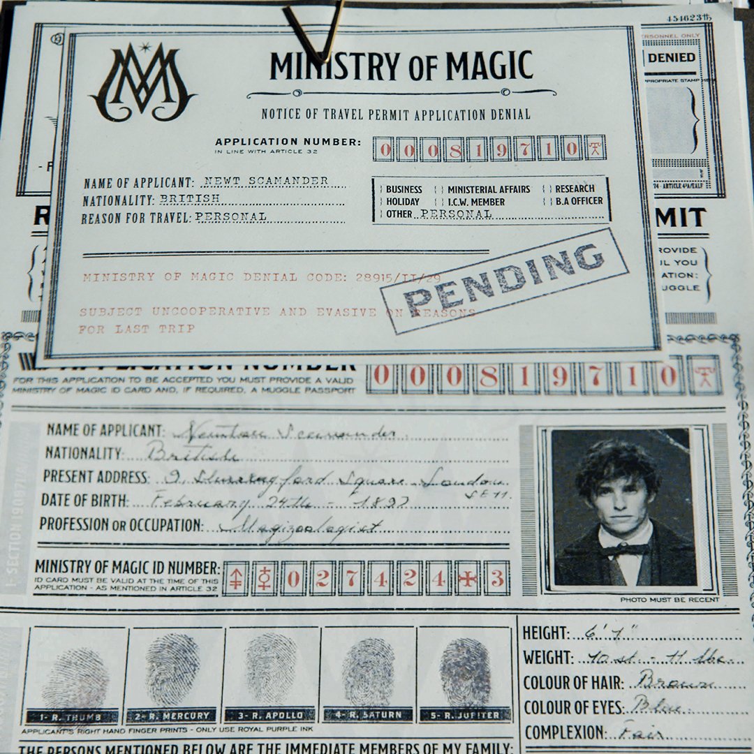 Fantastic Beasts 2: Ministry Of Magic & Newt's Birthday & Address 