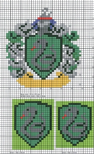 Slytherin Crest Knitting Chart